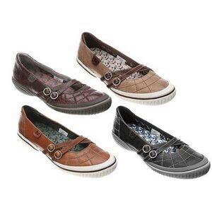 Merrell Zodiac Golden Taupe Slip On Buckle Flats 8
